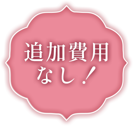 追加費用なし！