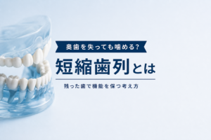 短縮歯列(残った歯で噛む機能を保つ考え方)のイメージ